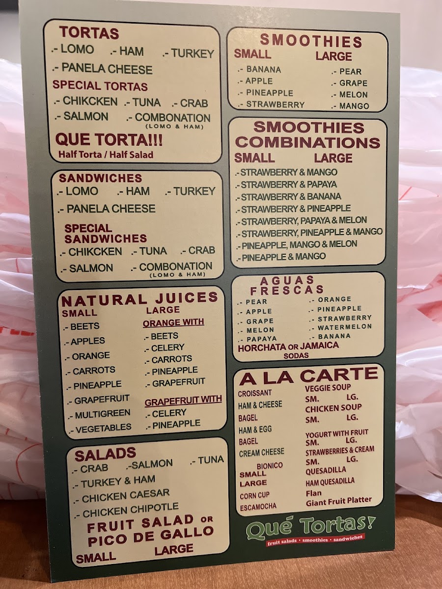 Que Tortas Menu - Image 2